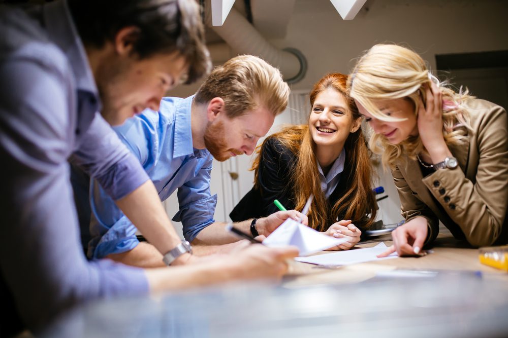 People learning about money together
