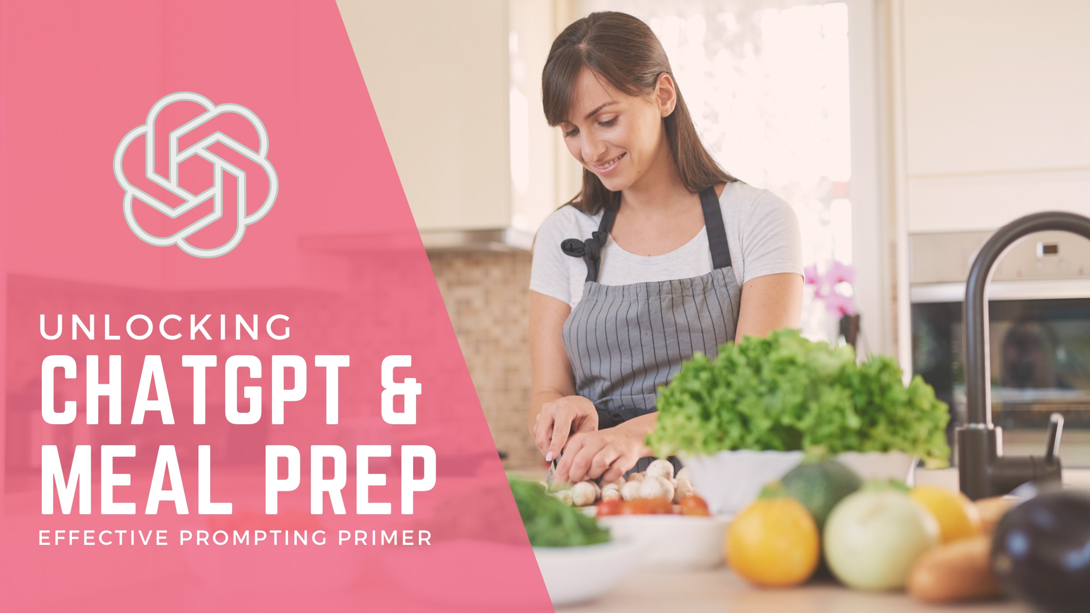 ChatGPT Meal Plans. Woman prepping a recipe