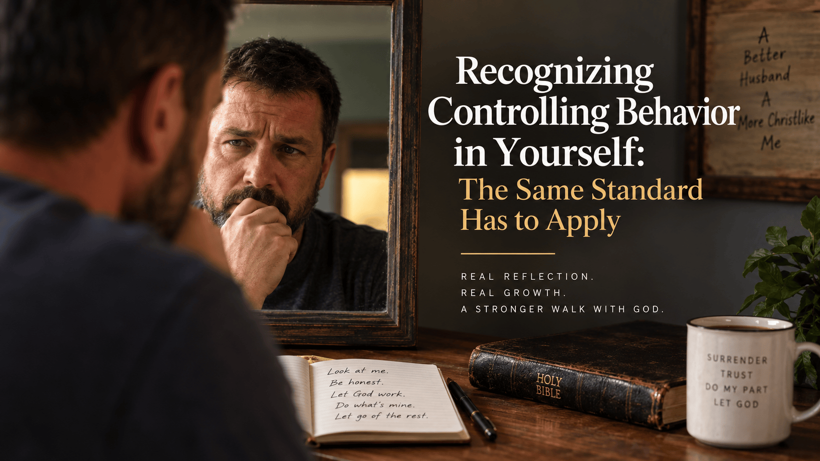 Recognizing controlling behavior in yourself through Christian self-reflection, surrender, and personal growth