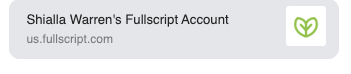 fullscript account