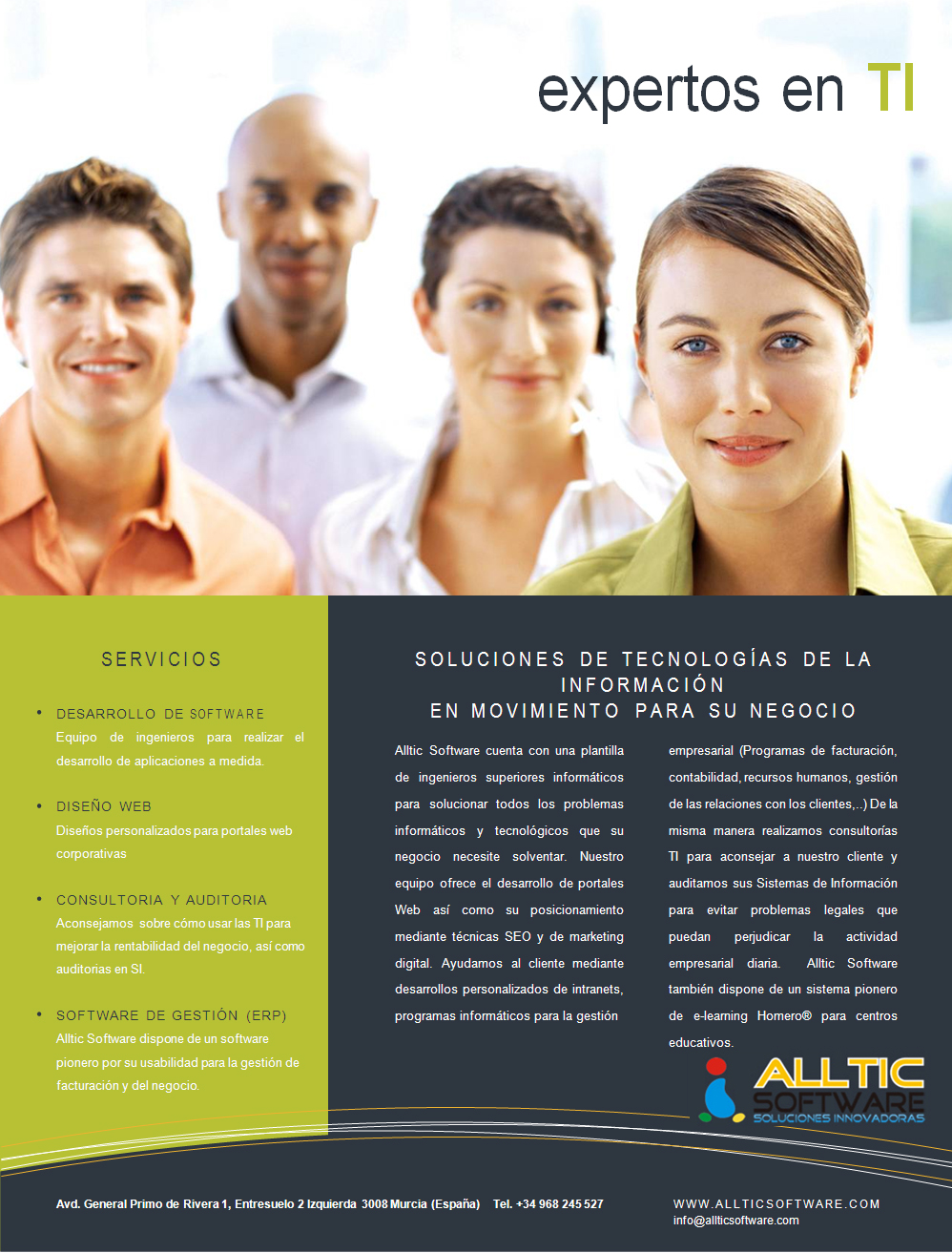 Alltic Software lanza un folleto simple de los servicios