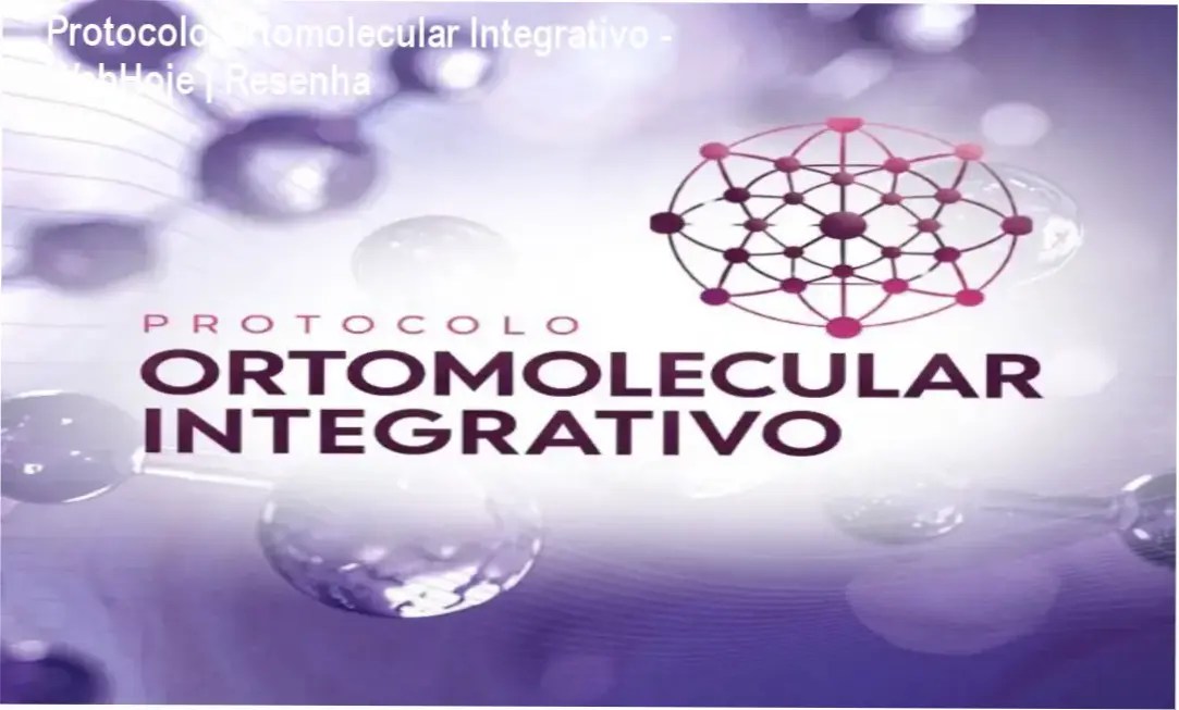 Capa do curso Protocolo Ortomolecular Integrativo da WebHoje, apresentando elementos de bioquímica, suplementação e terapias vibracionais.