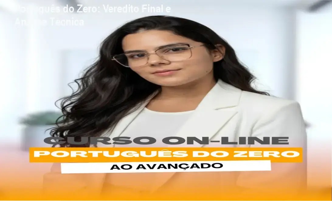 Interface do curso Português do Zero com foco em gramática e interpretação para concursos públicos