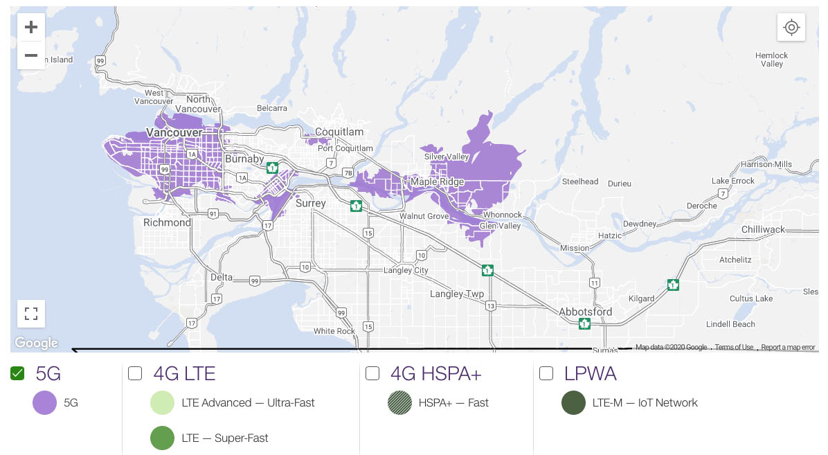 Telus 5G Maps 2022 EMR Health Alliance Of BC TELUS 5G SEPT2020 