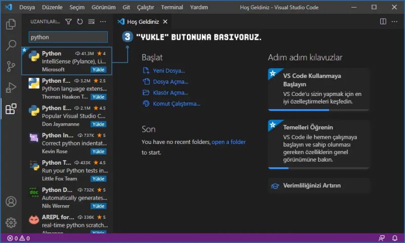 Visual Studio Code Python Kurulumu Nas L Yap L R Emre Elen - High Resolution Landscape Patterns for Desktop