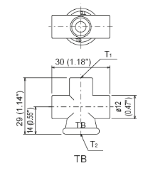 LUBE USA 106432 TB Metric Junction Header dimensions and technical drawing