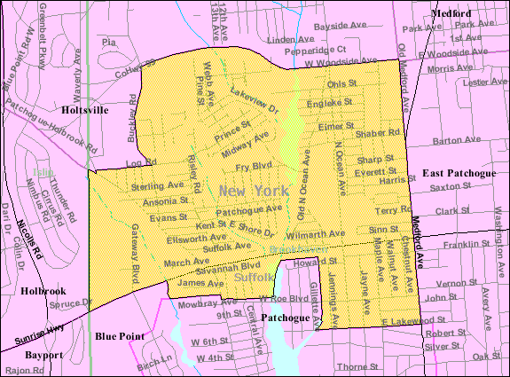 North Patchogue New York North Patchogue Map 