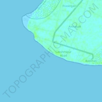 Bakkhali Topographic Map Elevation Terrain Thumbnail 