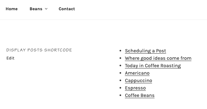 For instance, the following shortcode (in the body of a post or page) would add a photo gallery of images attached to that post or page: Display Posts Shortcode Wordpress Com Support