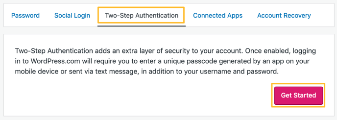 The wordpress restful api was a major addition to the core ecosystem when it launched with. Two Step Authentication Wordpress Com Support