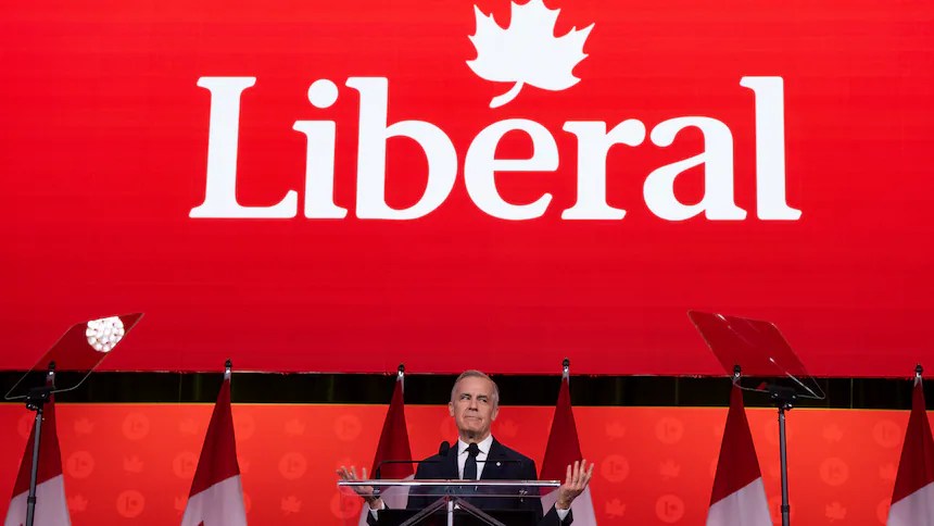 On verge of a majority, Carney offers reassurance and a measure of caution