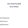 Learn Java Switch (Session 13) PDF - Connect 4 Techs