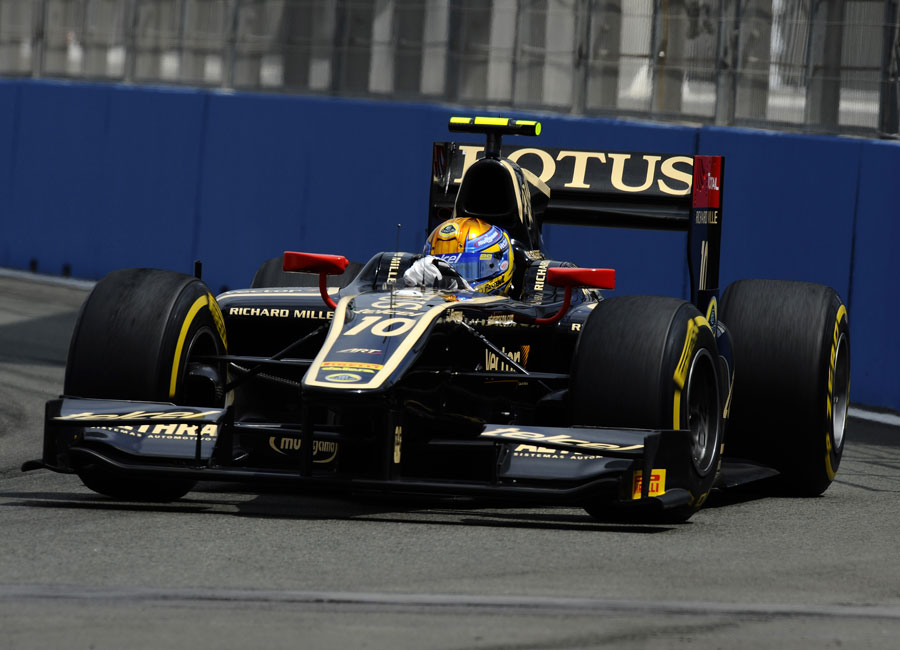 Esteban Gutierrez In Action During Gp2 Qualifying Formula