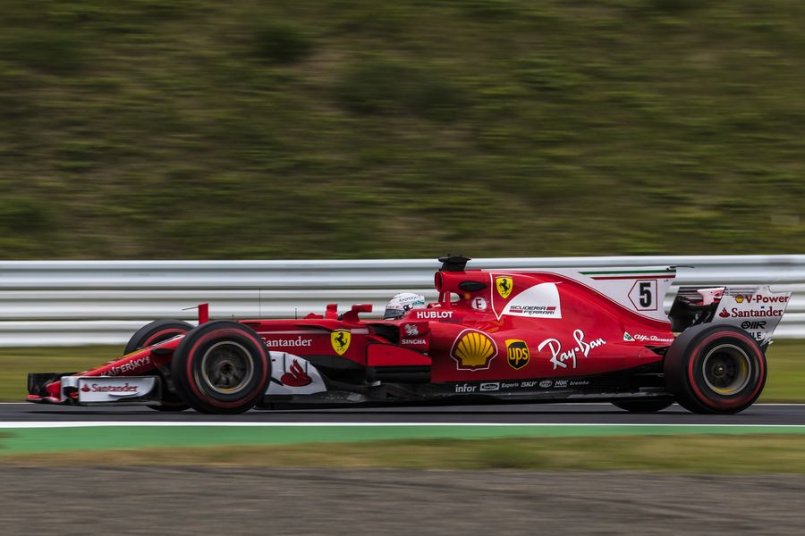 Sebastian Vettel On Track In The Ferrari Formula 1 Photos