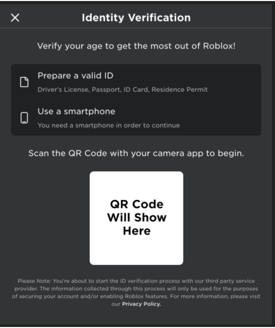Age ID Roblox Support