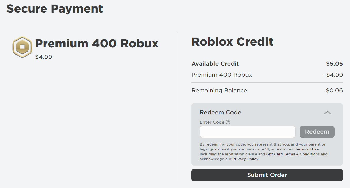 Managing And Spending Your Roblox Credit Roblox Support