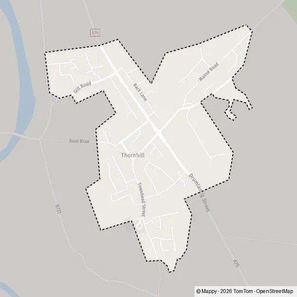 Map Thornhill Map Of Thornhill Dumfries And Galloway DG3 5 And DG3 5 Thornhill