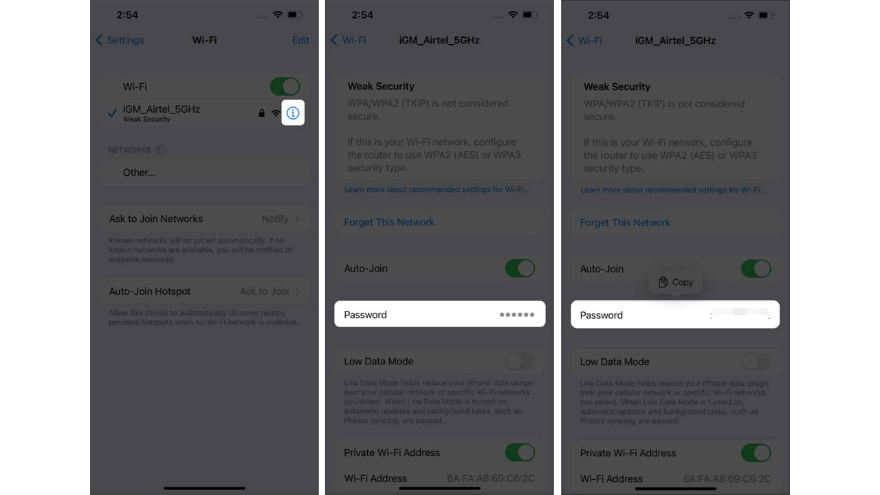 ios 16 wifi share