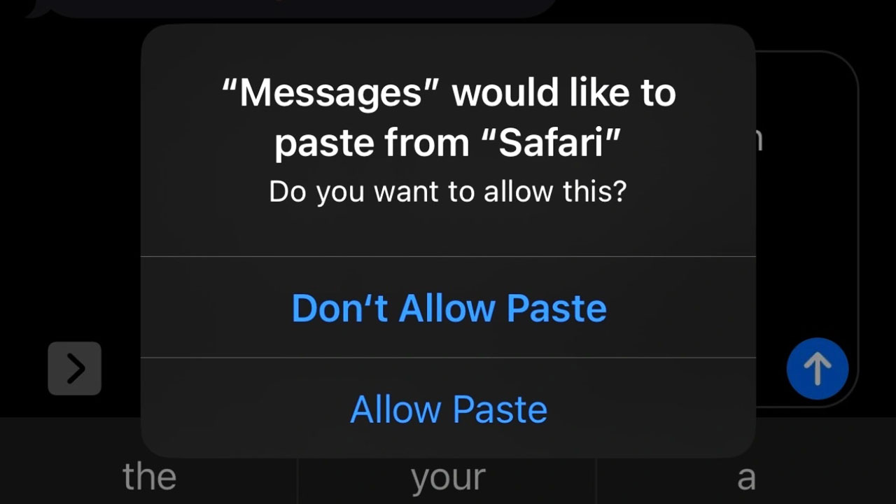 iOS 16.1 beta 2 copy paste