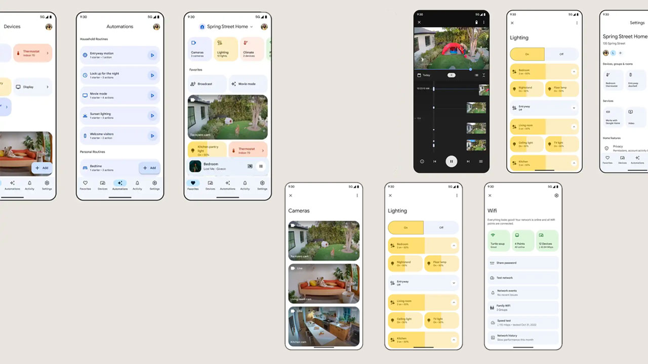 Google redesigned home app