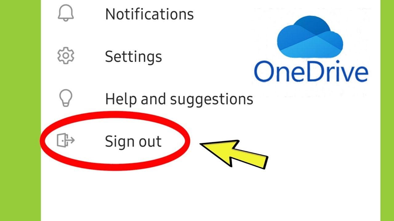 How to Sign out of OneDrive