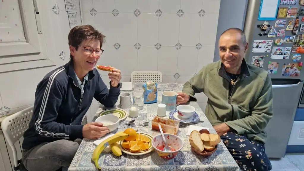 desayuno conversando con el profe