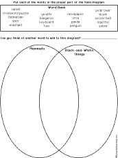 (pages 4 through 7 of this file). Mammal Venn Diagram Worksheet Printable Worksheet Enchantedlearning Com