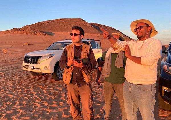 Moha the expedition planner in the desert with expediters
