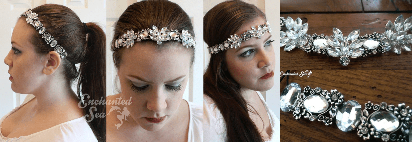 Created from high quality, sparkling glass crystal findings plated in shiny silver.