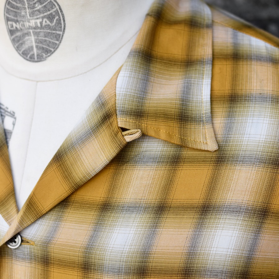 60s TOWNCRAFT タウンクラフト ループ留め オープンカラーシャツ 半袖シャツ ヴィンテージ vintage Sサイズ 14 1/2