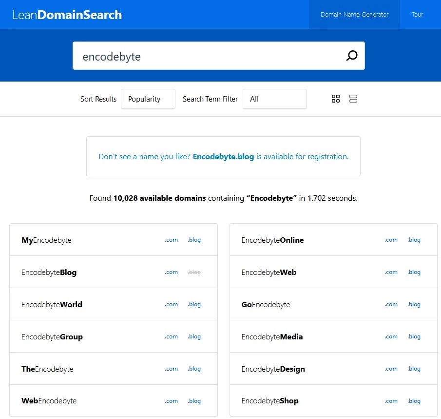 Domain Name Generator