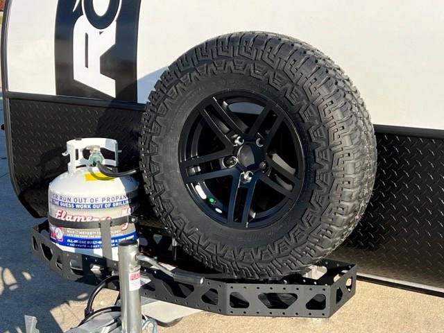 Front Mount Full-Size Spare Tire & LP Storage