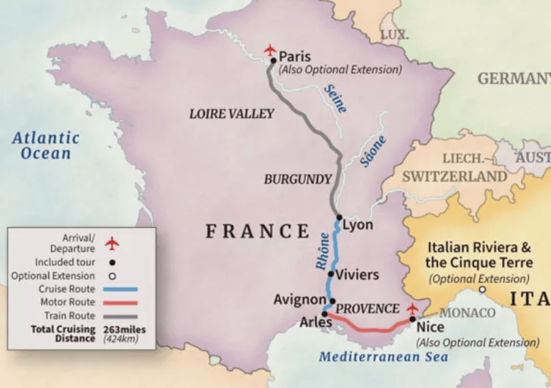 Rhone River Europe Map Image001 