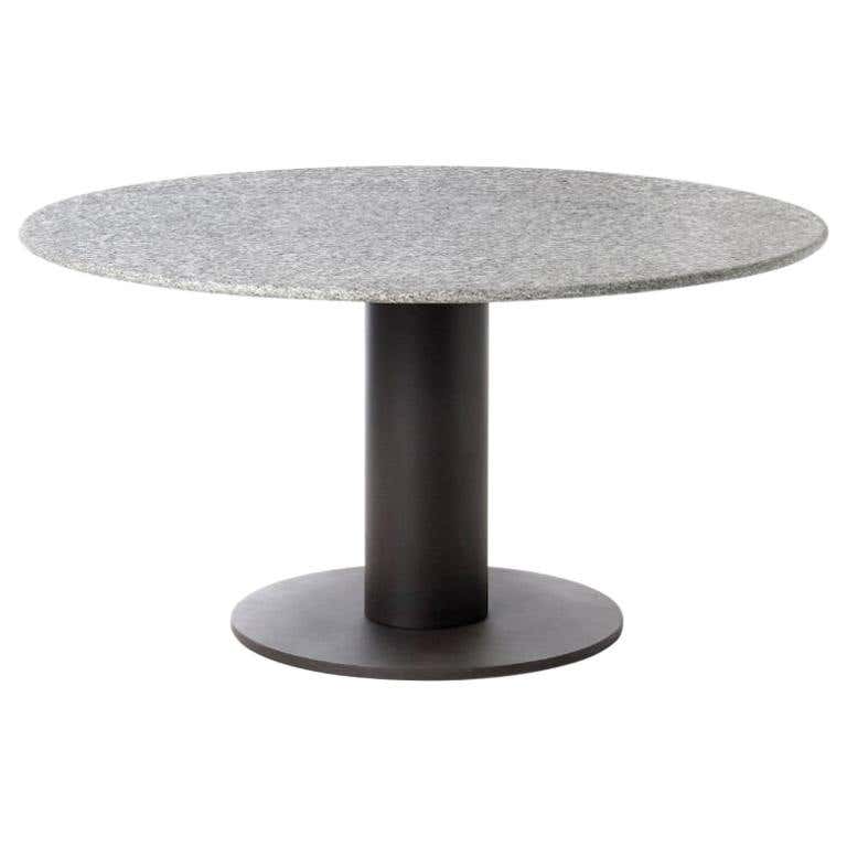 Roda Platter 314 Round Outdoor Stone Top Dining Table by Rodolfo Dordoni