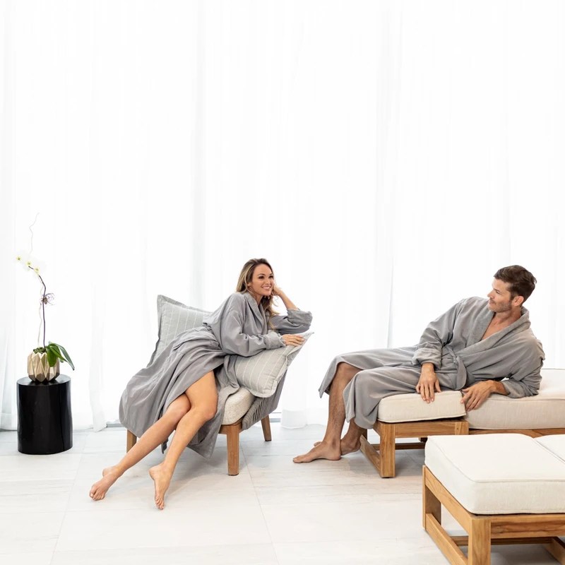 Microfiber French Terry Lined Bathrobe