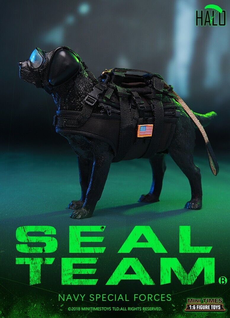 Times M013 Navy Special Forces Seal Team HALO w/ K-9 Dog