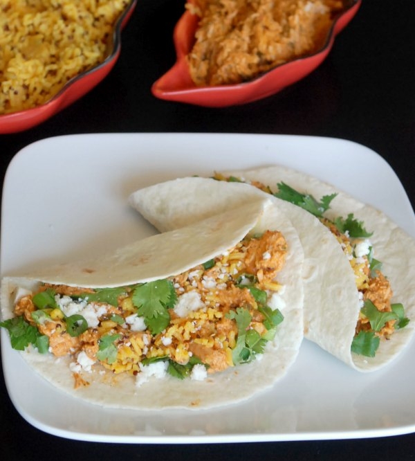 Weeknight Dinner Ideas Campbell's Slow Cooker Red Chile Chicken Tacos