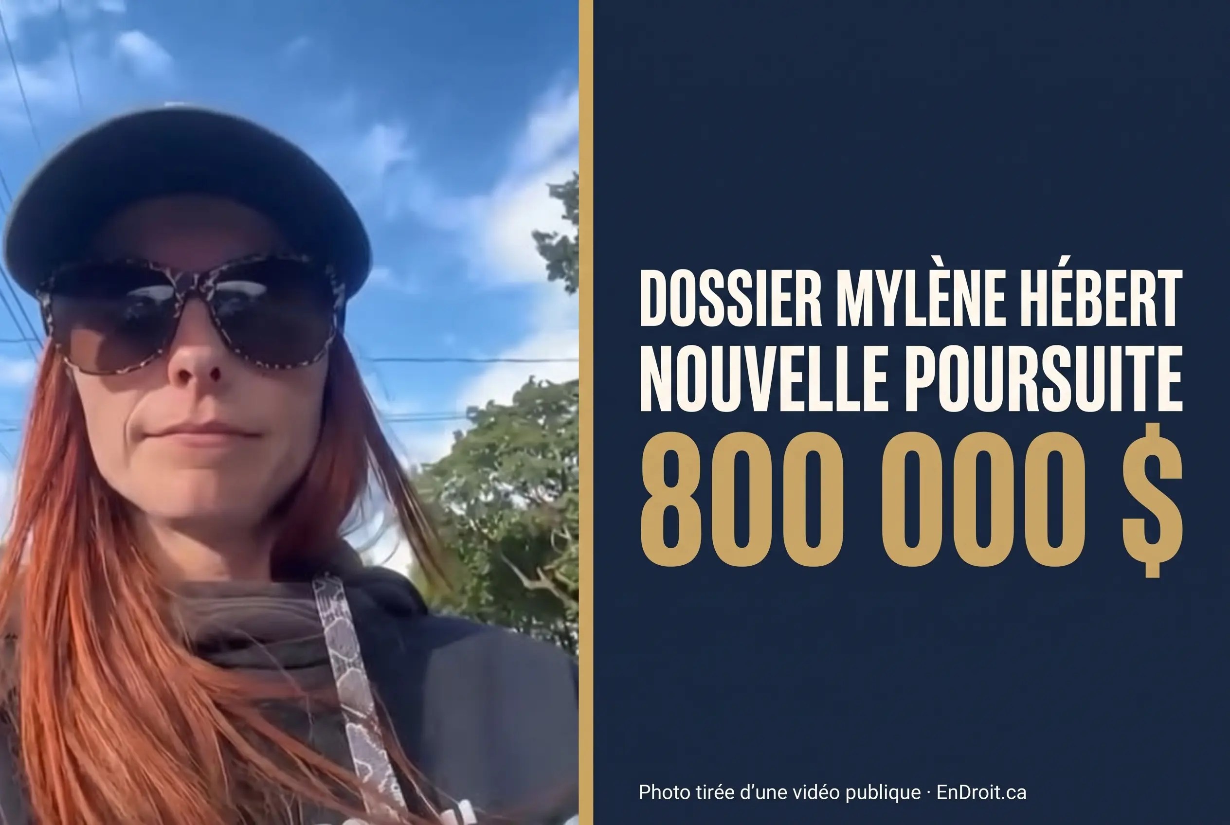 Dossier Mylène Hébert : nouvelle poursuite de 800 000 $