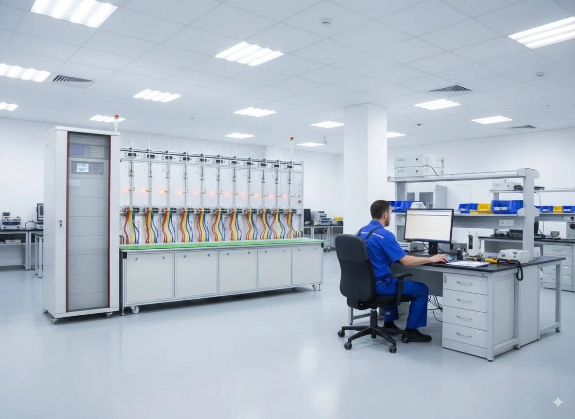 Fully Automatic Energy Meter Calibration & Verification Line