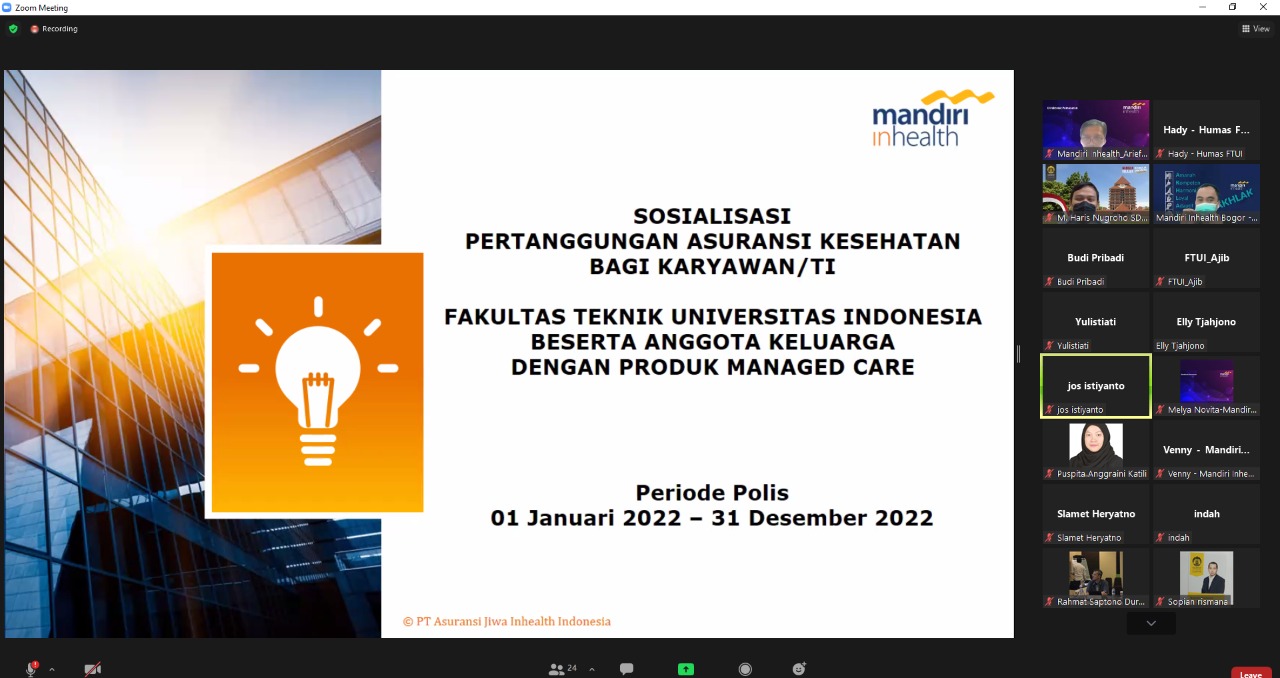 How company sponsored health insurance plans benefit employees · it can reduce absenteeism. Mandiri Inhealth Promotes Insurance Benefits For Ftui Employees Fakultas Teknik Universitas Indonesia
