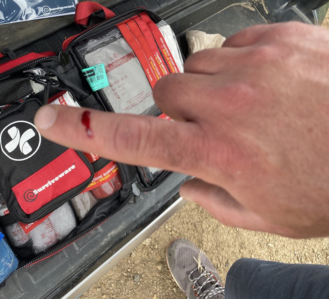 Surviveware Large First Aid Kit put to use