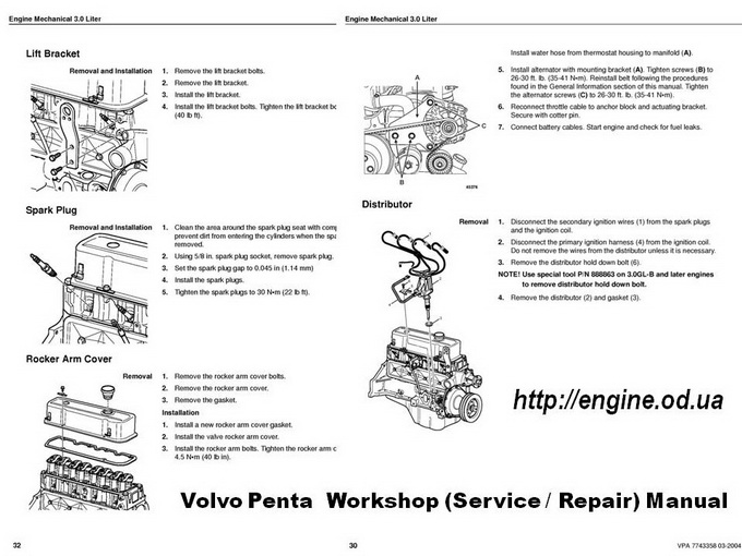Volvo Penta Engine Manuals Parts Catalogs