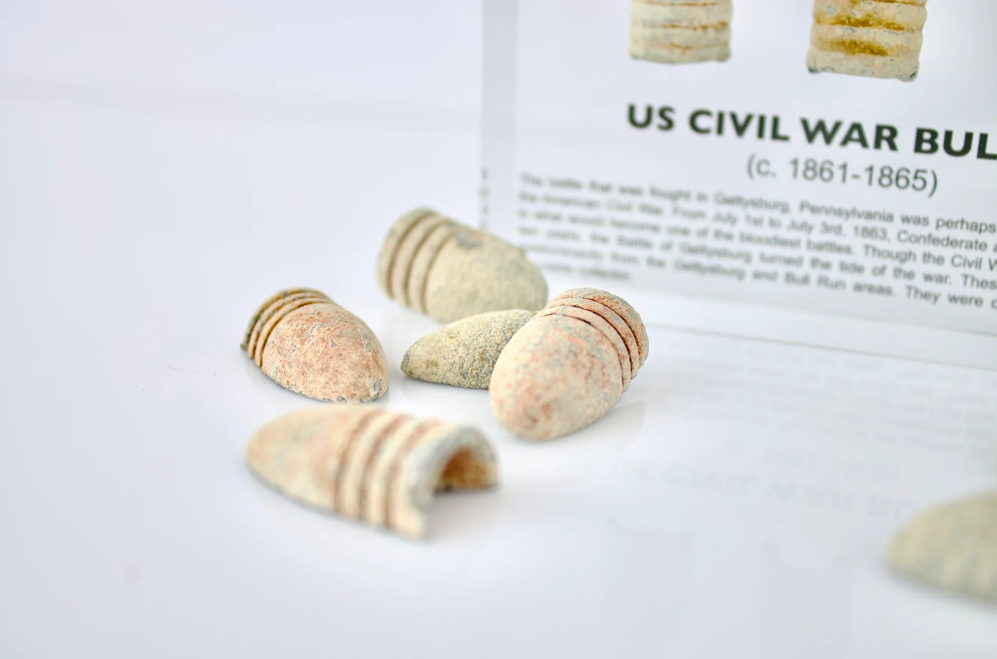 Civil War Bullets Artifact Display Engineered Labs