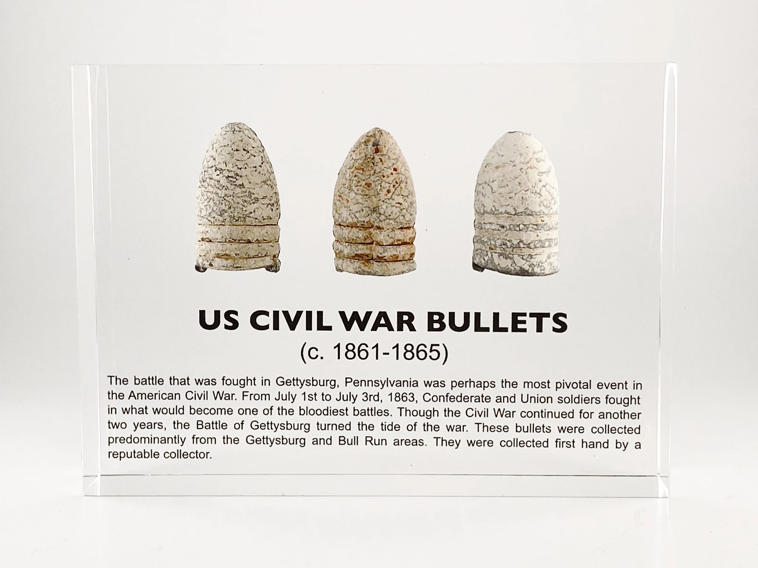 Civil War Bullets Artifact Display Engineered Labs