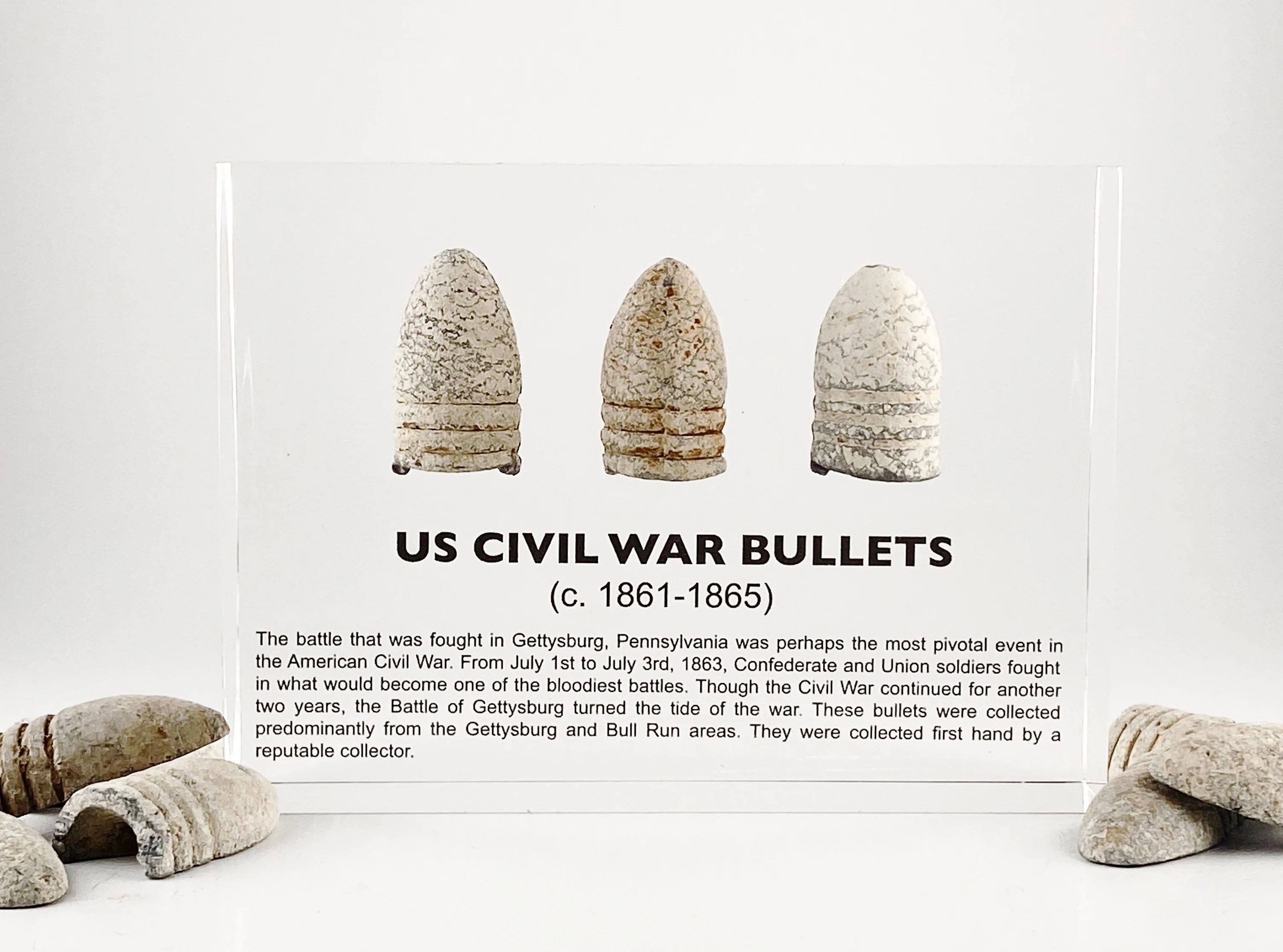Civil War Bullets Artifact Display Engineered Labs