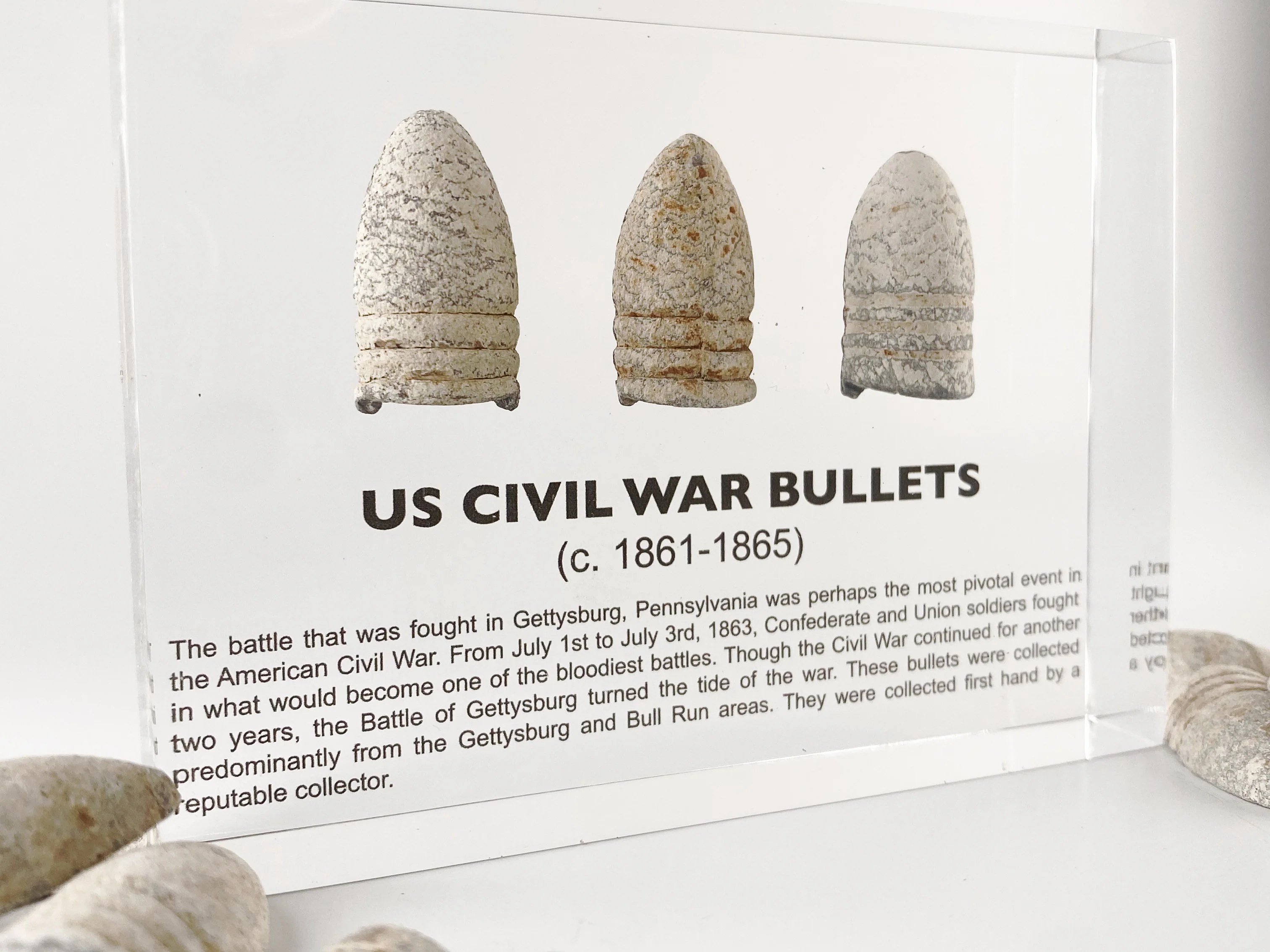 Civil War Bullets Artifact Display Engineered Labs