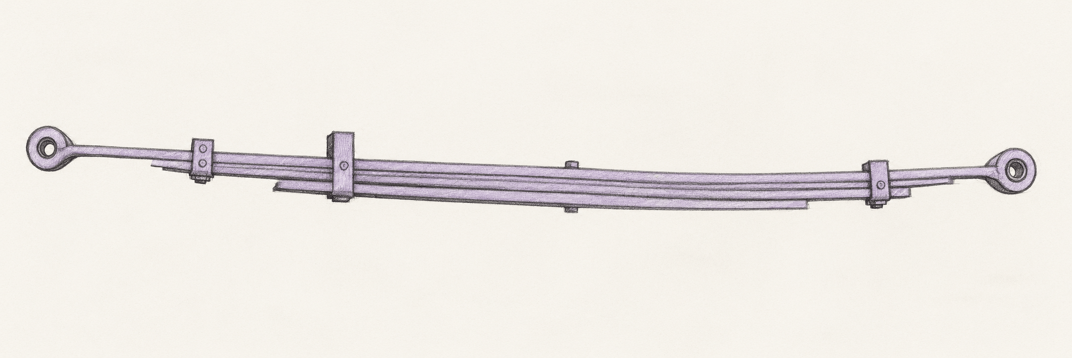 How are leaf springs designed?