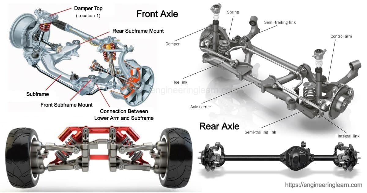 types of axles front axle stub axle rear axle - engineering learn on how many axles does a vehicle have