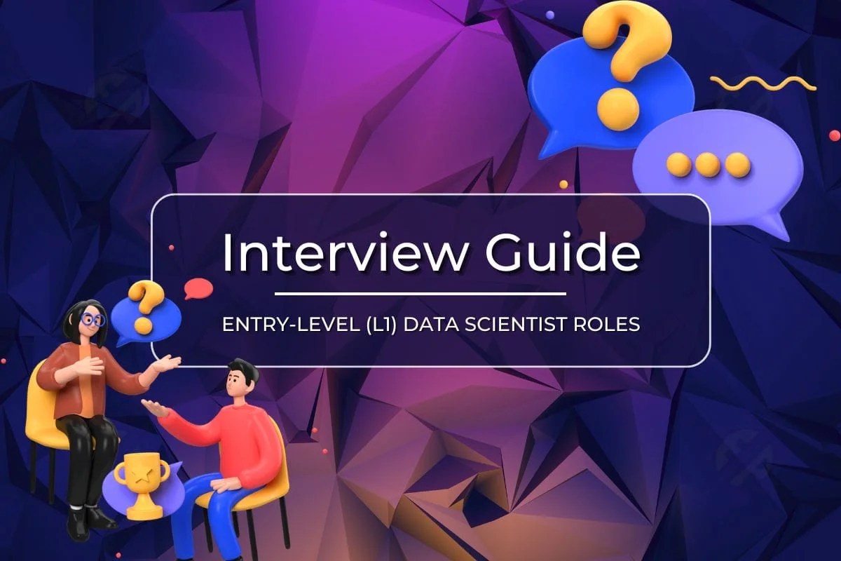 a man sitting at a table with a cup and question marks helping crack interview for data scientist role