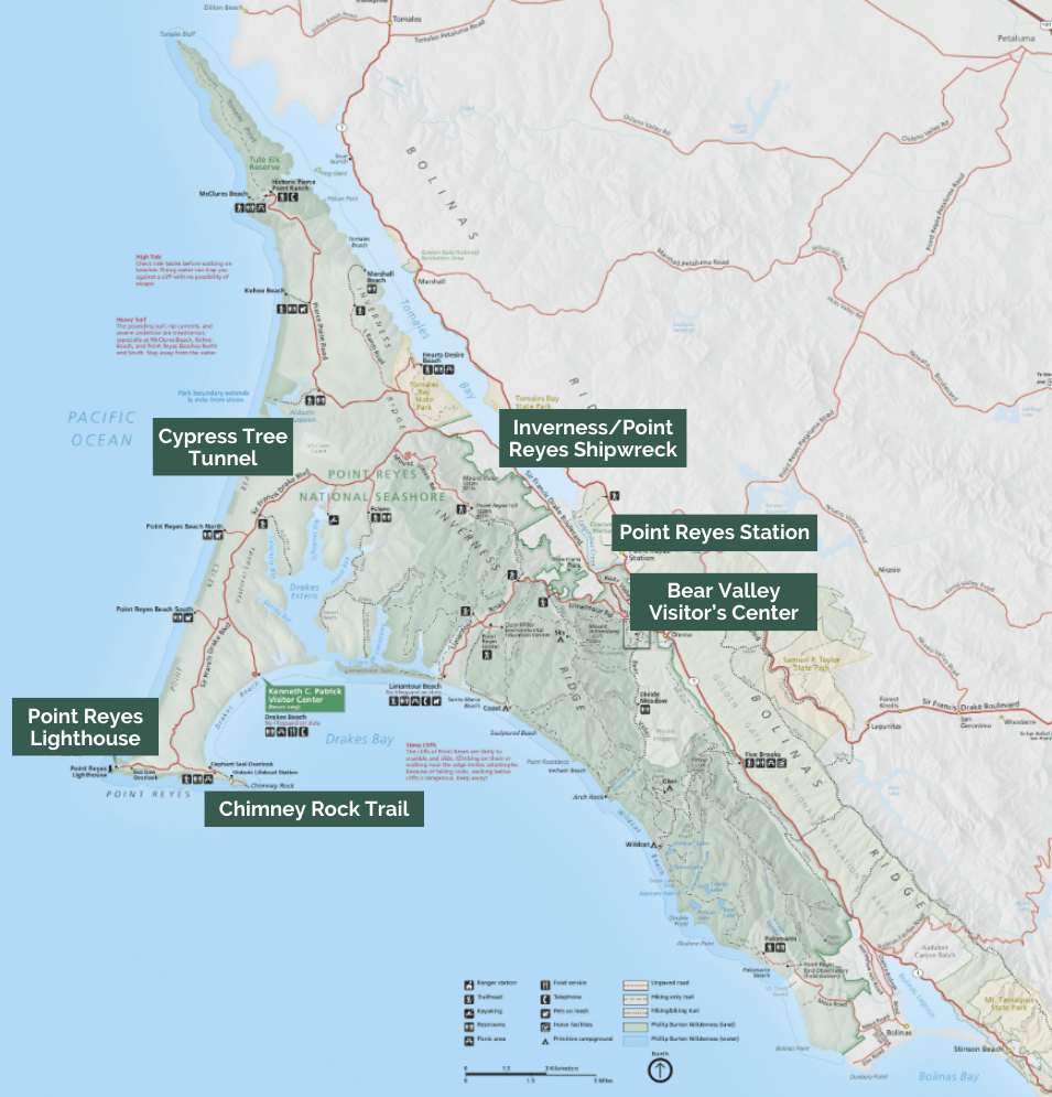 Point Reyes Day Trip Itinerary Benkens Blog Point Reyes National Seashore Map 